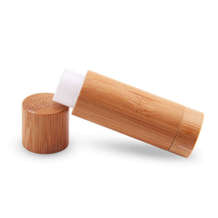 Tubos Chapstick bálsamo labial atacado novo design logotipo personalizado vazio DIY bambu 3,5 ml tubos de bálsamo labial biodegradáveis