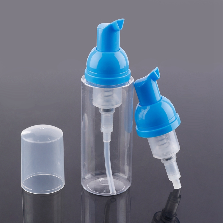 Dosificación de muestra gratuita con logotipo personalizado ecológico 0,3 cc/0,8 cc/1,6 cc 28/410 30/410 42/410 Dispensador de bomba de espuma de lavado a mano de espuma transparente de plástico para limpieza Facial