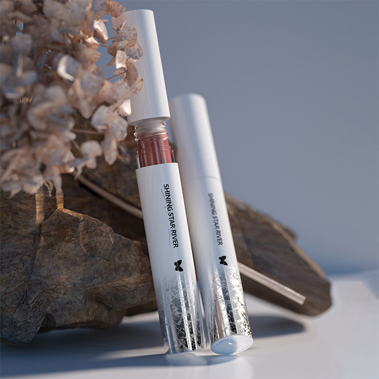 Tubos de varita de brillo de labios estéticos ecológicos de muestra gratuita de diseño especial de alta calidad con embalaje