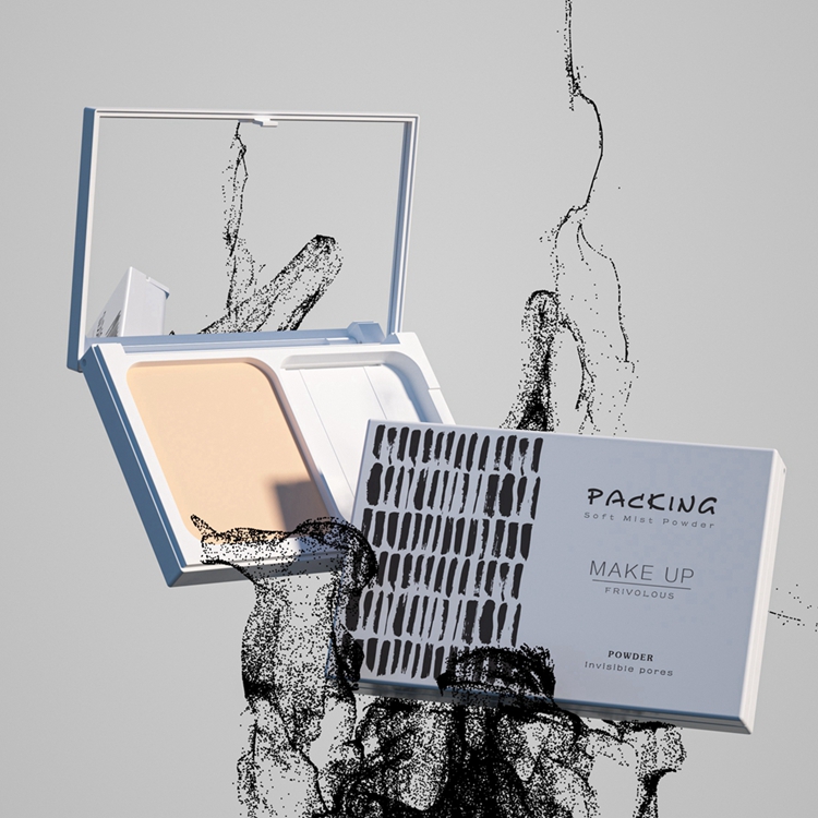 Caja compacta de sombra de ojos magnética cuadrada de plástico vacía rectangular al por mayor barata colorida de moda