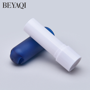 Logotipo Personalizado Lindo Tubo De Brillo Labial Azul Y Rojo Etiqueta Especial 4.8g Mini Contenedor De Lápiz Labial Humectante Vacío