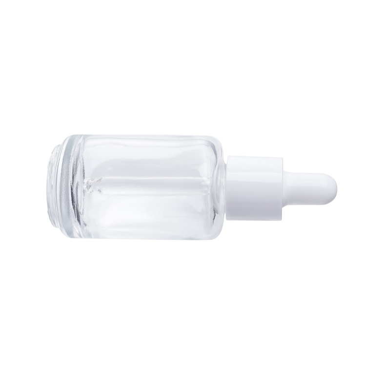 Ecológico Recargable Multifuncional Líquido Cosmético Empaquetado Tapa de tornillo Materiales personalizados Aceite esencial Cuidado de la piel Cosméticos transparentes vacíos Botella de gota de vidrio