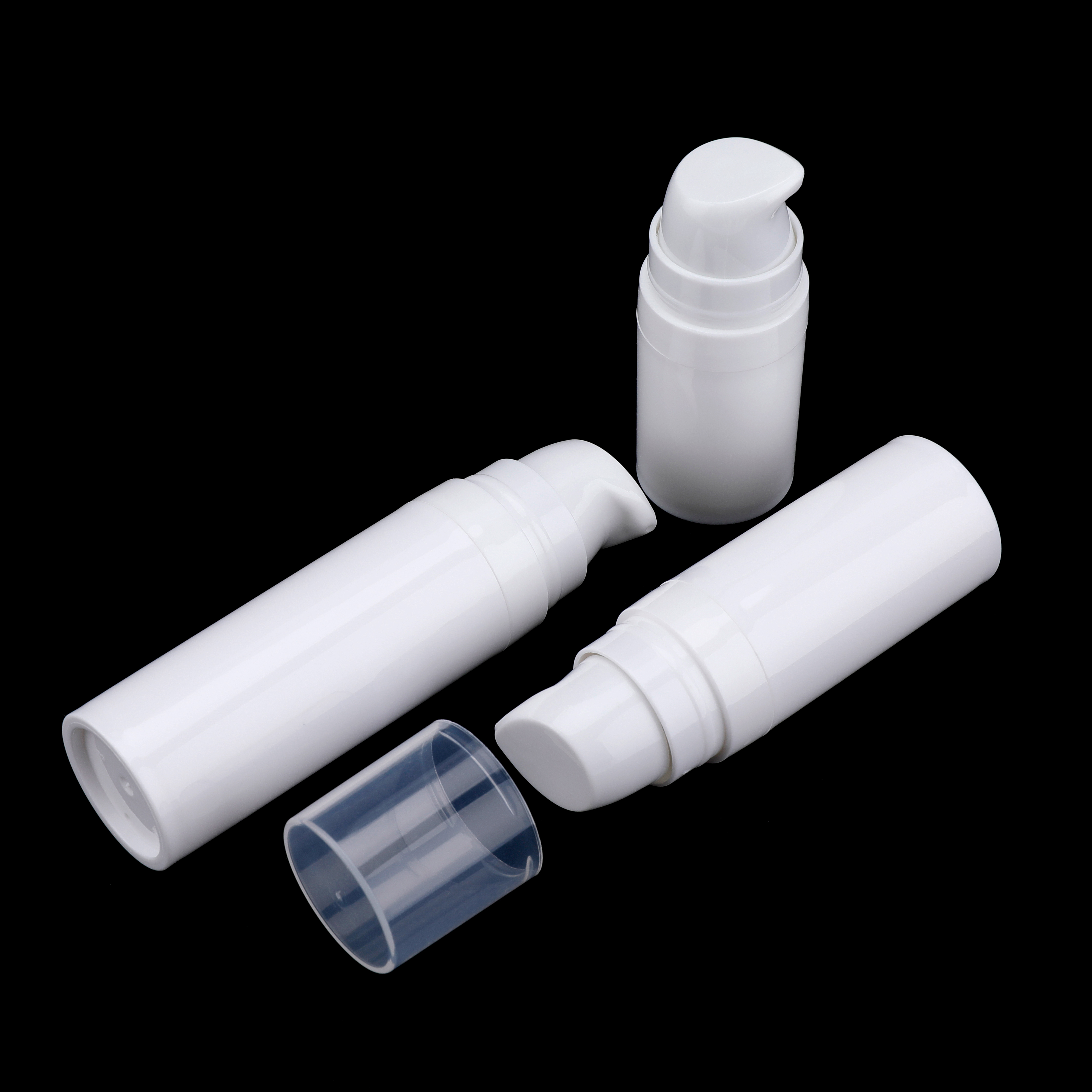 Crema de ojos portátil 5ml 10ml 15ml Botella de base de prensa de pequeña capacidad Botella sin aire única