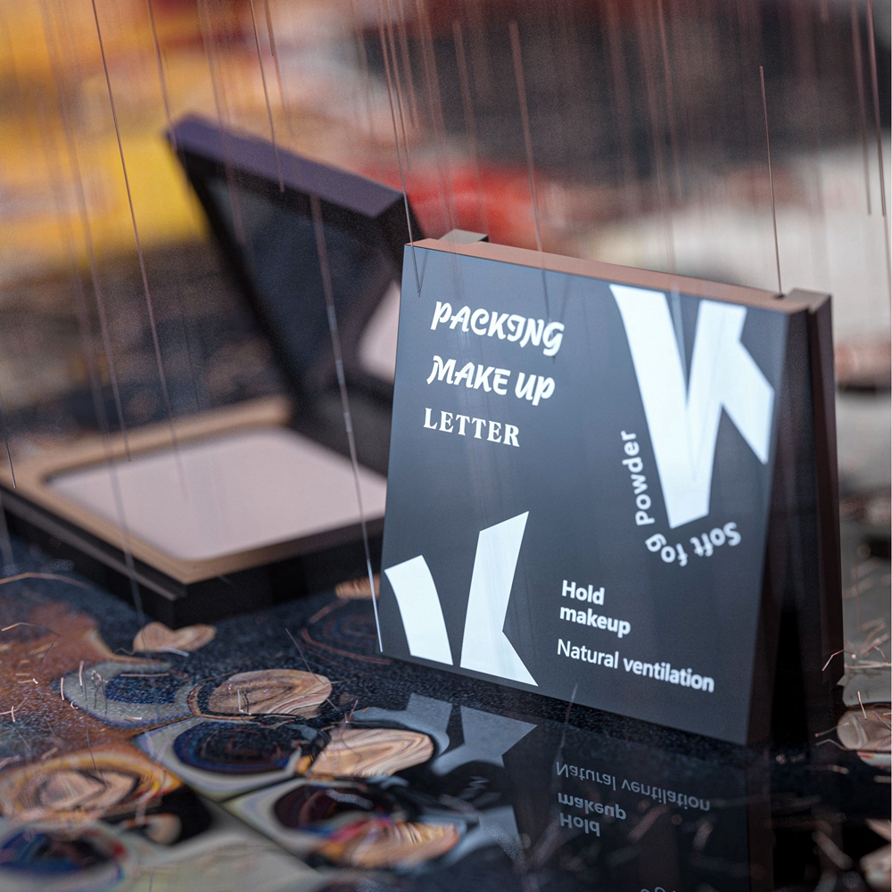 caja de sombra de ojos rectangular