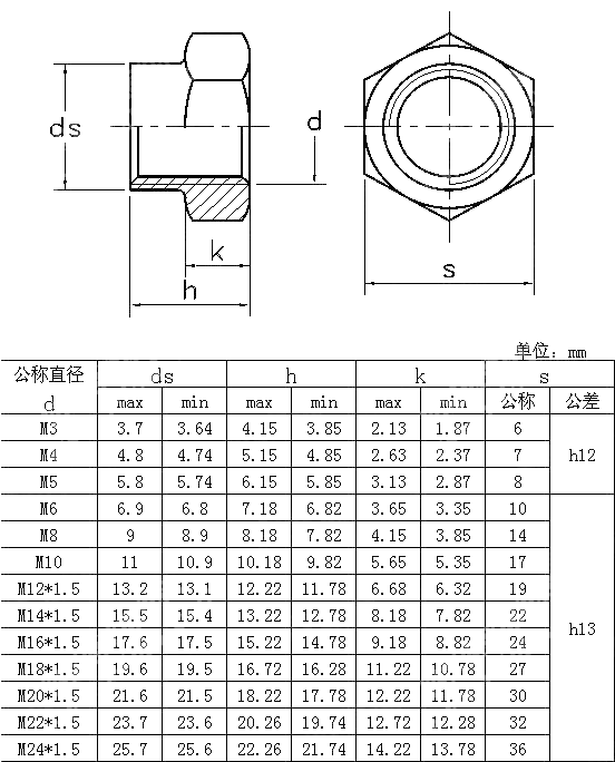 六角自锁螺母 GB T 1337-1988