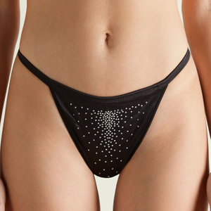 Damen Rhinestone Satin Sexy Lingerie 