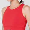 Solid Tone Racerback Sports Bra Aħmar