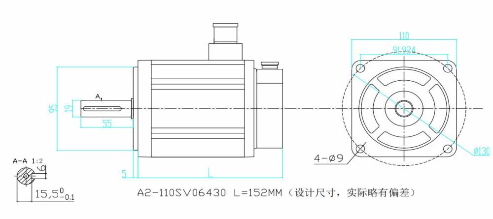 S2M-110SVT06430 เอซีเซอร์โวมอเตอร์