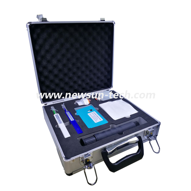 NSK-017 Fiber Optic Cleaning Tool Kit with 1.25mm&2.5mm Hand Held Fiber Microscope