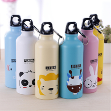 Travel Water Bottle Candy Color School Office Bottle Cup Thermos Outdoor Portable Sports Cycling Camping Bottle With Hook