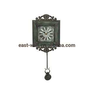 Iron With Painted MDF Antique Wall Clocks With Pendulum
