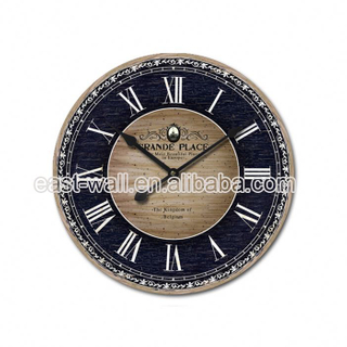 Custom Printing Logo Decorative Iron Wall Clock Hooks Fun Clocks