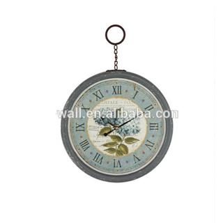 Home Accessory Vintage Clock With Flower Design