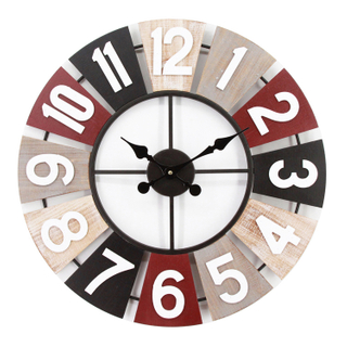 Promotional Logo Custom 60cm Modern Round Shape Wall Clock Mdf