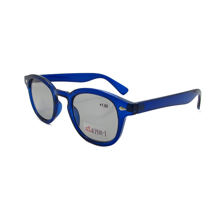Dark blue bifocal reading glasses