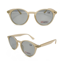 Transparent color frame photochromic bifocal readers glasses