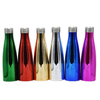 350ml 500ml Electroplate Layer Colored Stainless Steel Drinking Cola Bottle with Lid