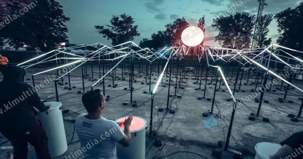 الأضواء التفاعلية - ضوء التدفق البصري للأسطوانة