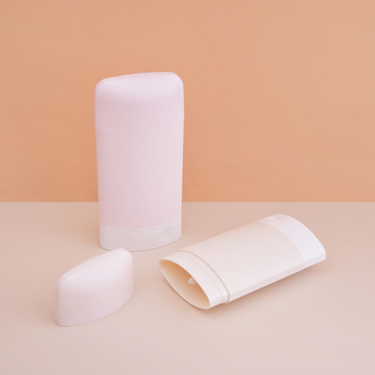 Pink al por mayor 50G 65G 75g Forma de la tarjeta de la tarjeta Botella de desodorante ovalado