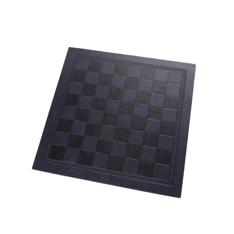  Chess Board Mat PU Double-Sided Leather Heat Insulation Chessboard, Foldable Storage 33.7x33.7cm/13.2x13.2 Inch Chess Gifts.