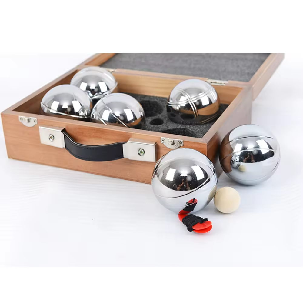 Bocce Ball Outdoor Yard Games Set with Wooden Carry box