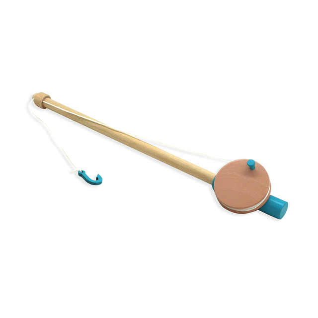 Wooden Fishing Toy Pole Fishing Game with Hooks of Plastic Educational Bath Toy for Toddler Education Teaching Montessori Toys