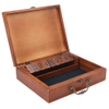 Shut The Box Dice Game Wooden Board Table Math Game with Lid 6 Dice Gift Package Classic Board Game 12 Numbers