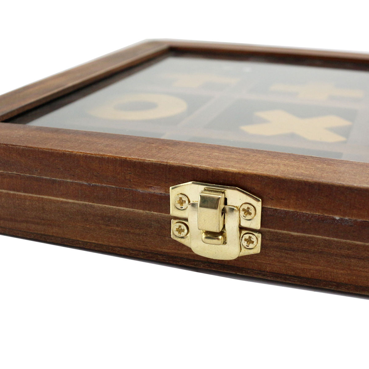  Golden Xs and Os Foldable Travel Set Custom Wooden Board Games XO game Tic Tac Toe Game Set。.
