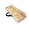 Wooden Dominoes with Multi-Color Dots 28 Piece Wood Domino Game Set for Kids Adults Family Outdoor Lawn Yard Games