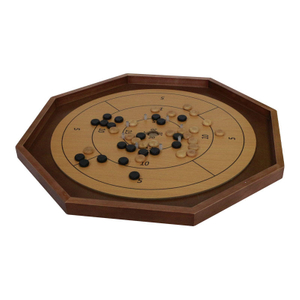  Wooden Circle Crokinole Tournament Size Boards Or Discs with Carry Case Standard Size.