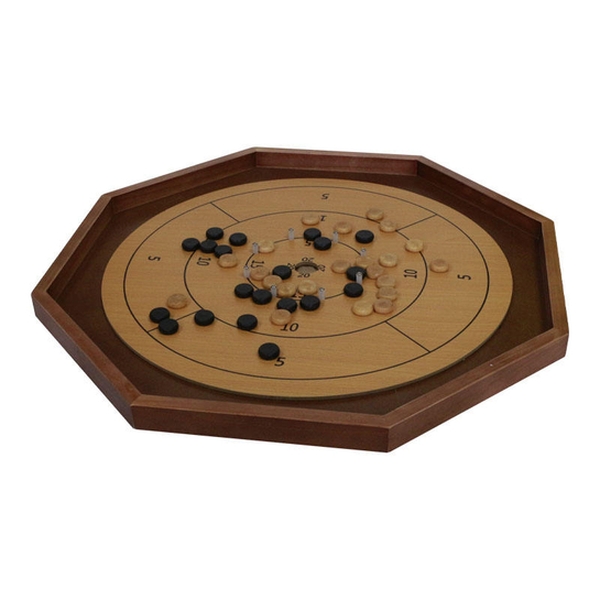  Wooden Circle Crokinole Tournament Size Boards Or Discs with Carry Case Standard Size.