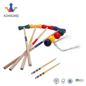 Colorful Outdoor Sports & Entertainment Wooden Croquet Set Fun Outdoor Toys