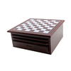 Board Game Set Deluxe 10 in 1 Tabletop Wood accented Game Center Tic Tac Toe Solitaire Snakes and Ladders Mancala Backgammon。