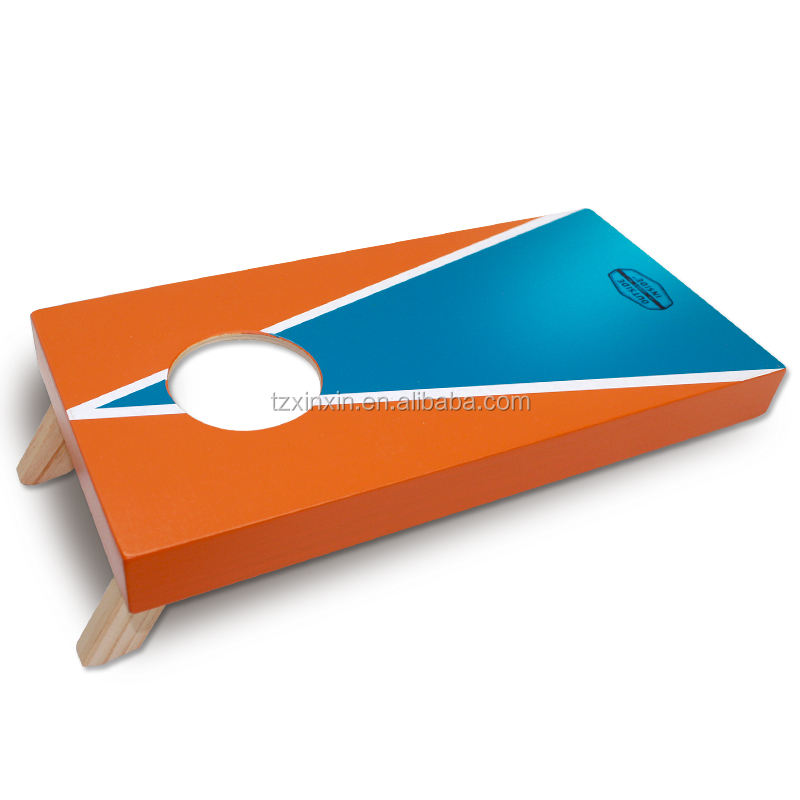 Wooden corn hole bean bag toss game made of MDF or Splint wood outdoor game play in yard games