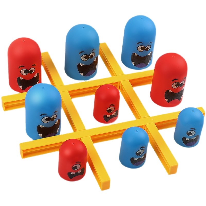 New Way To Play Tic Tac Toe Plastic Board Game Toys Portable Tic Tac Game Toy Retro Mini Games for Kids Party Birthday
