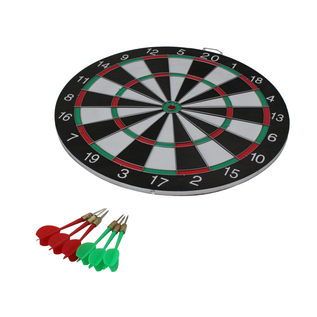 Dart Board Set 17inch Classic Style Dartboard with 6pcs Plastic Darts Set for Men&Ladies&Kids indoor party game.