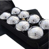 Bocce Ball Set 73mm Petanque Boules French Balls with 8 Silver Balls and Carry Bag for Outdoor Garden Beach Games.