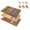  15.7 inches Solid Wood Game Board Metal or Wooden Horses 2 Sets of Dice and 2 Boxes of Cards Wood Race Game Board