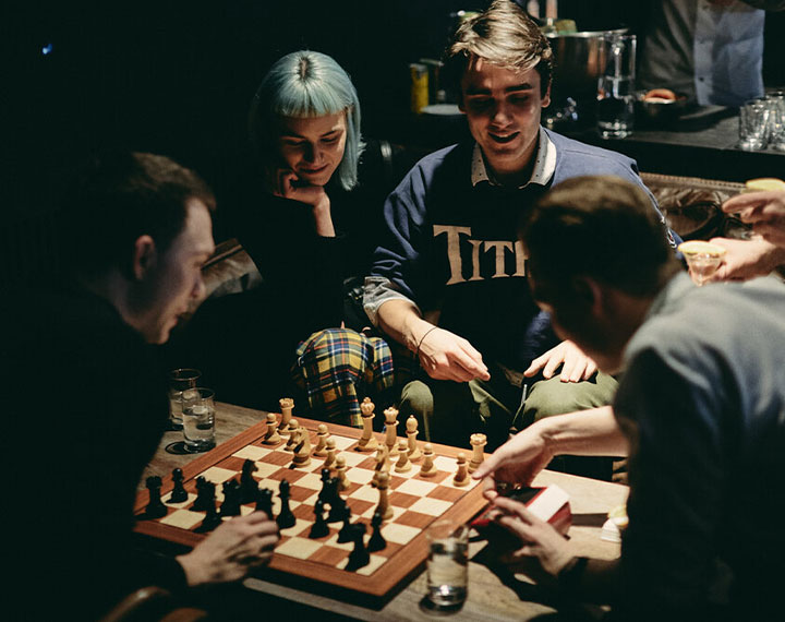 wooden chess set