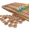 Thickened Solid Wood 11 Luxurious Durable Classic Metal Horses 2 Dice and 1 Boxes of Cards Horse Racing Game Horse Race Board