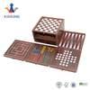 chess Board Game Set Deluxe 15 in 1 Tabletop board game Wood-accented Game Center with Storage
