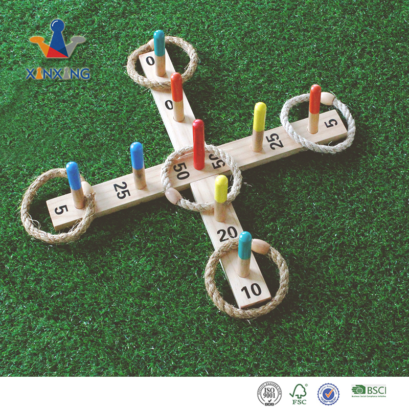 Ring Toss Games Set Family Outdoor Yard Games for Kids and Adults Includes 5 Rope Rings