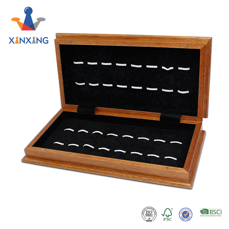 Magnetic Rubber Wood International Chess Box with Different Size Pieces Eszy To Carry