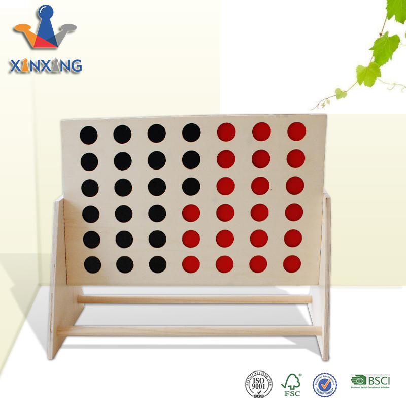 Giant Wooden 4 in A Row Game Assembly with Storage Bag, Huge 4 Connect in A Row Family Game Fun for Adults And Kids 