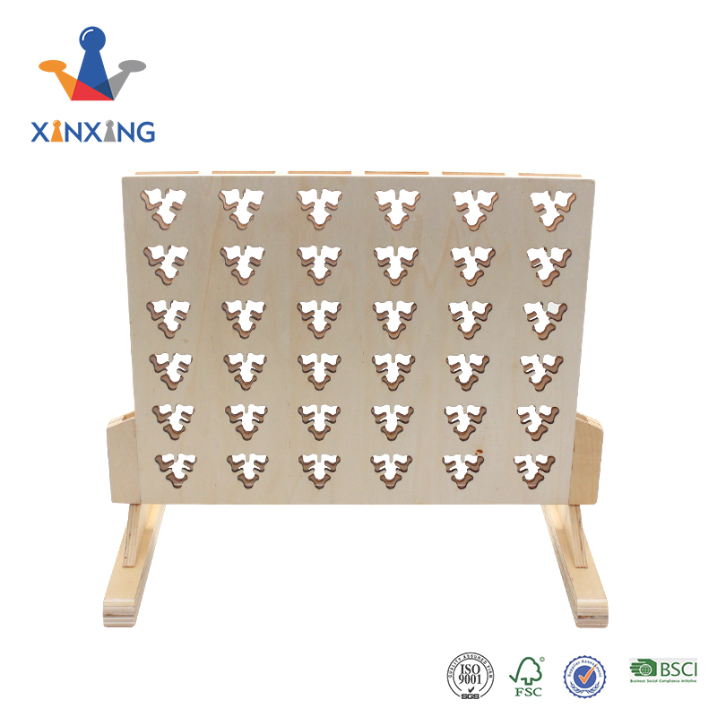 Custom Shape Giant 4 in A Row Premium Wooden Four Connect Board Game Set in White,Ideal Family Game for Kids &Adults,Outdoor Indoor Games