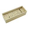 MINI SIZE Travel Set of 28 Dominoes in Wooden Storage Slide Box