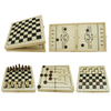 Amazon Hot Sells 4 in 1 Multi Function Game Set Wooden Folding Board Game Custom Fast Sling Puck Game Chess Checkers Nine Men's Morris for Kids Education Toys