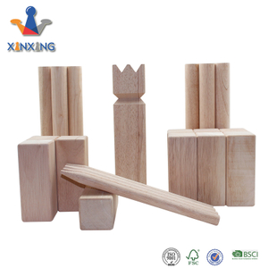 Outdoors Hardwood Kubb Yard Game Set - Viking Chess Adult Yard Games