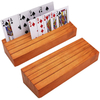 Customizable Size Anticorrosion Pine Wood Playing Card Holder Card Holder Portable Name Card Holder Stand