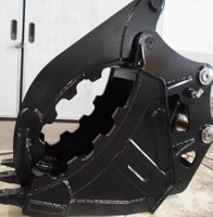 Hydraulic tilting thickness metal grapple 360 degree rotating excavator grab bucket